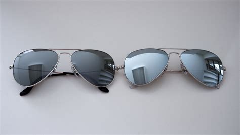 ray ban flash vs mirrored.